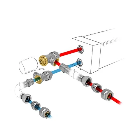 Jaga set 298 voor Jaga Clima Canal - Kv max 1.0 - zonder voorinstelling - Thermo-elektrische motor 24 VC - klemkoppelingen EK3/4 x 16/2 VPE/ALU