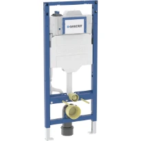 Geberit Duofix elément pour WC suspendu, 120 cm, avec réservoir de chasse à encastrer Sigma 12 cm, avec rinçage hygiénique HS30: Raccordement=2 arrivées d’eau