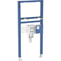 Geberit Duofix elément pour lavabo, 112 cm, robinetterie électronique installée sur lavabo avec boîtier à encastrer pour commande, avec siphon à encastrer