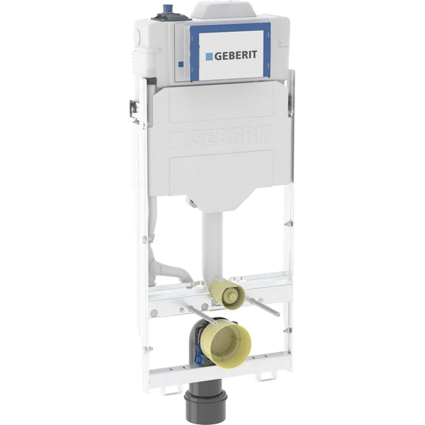 Geberit GIS Elément pour WC suspendu, 125 cm, avec réservoir de chasse à encastrer Sigma 12 cm, avec rinçage hygiénique HS30: Raccordement=1 raccordement