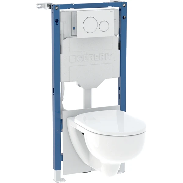 Geberit Selnova wc suspendu Turboflush PACK (Systemfix + wc suspendu + siège + Sigma 20) - blanc