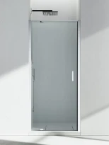 Vismara Junior porte pivotante de douche 870-930 x 1950 mm - TPA transparent - réversible - argent brillant