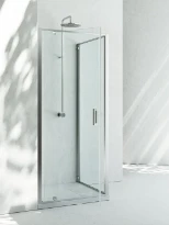 Vismara Junior mur latéral de douche 870-900 x 1950 mm - TPA transparent - réversible - argent brillant