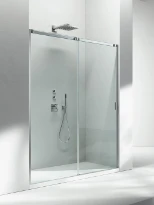 Vismara Series 8000 porte coulissante en 2 parties 1690 x 2000 mm - transparente - droite - argent brillant