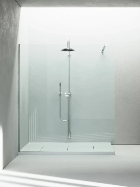 Vismara Skin paroi de douche 1180-1200 x 2000 mm - transparent - à droite - argent brillant