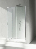 Vismara Series 7200 ZF paroi latéral de douche 870-890 x 2000 mm - transparent - à droite - argenté brillant