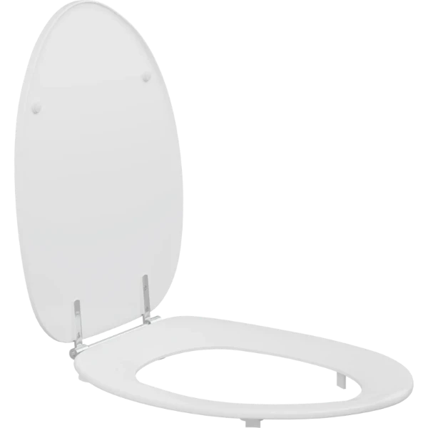 Pressalit Dania Rehab siège des toilettes - blanc - scharnier en une pièce