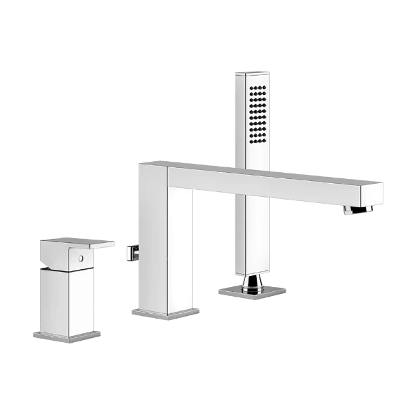 GESSI Rettangolo 3 gats bad/dou badrandmontage uitloop 195 mm chroom