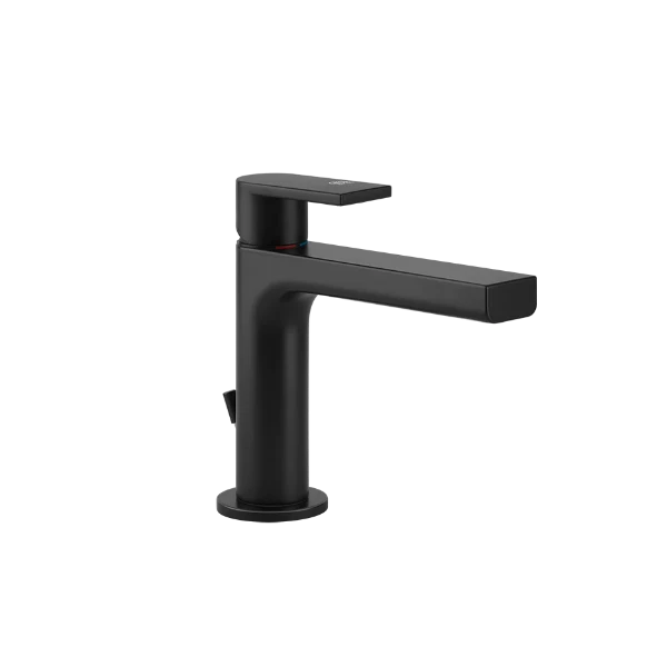 38601#299 Gessi Manzoni 1-greeps lavabo mengkraan zwart mat m autom lediging