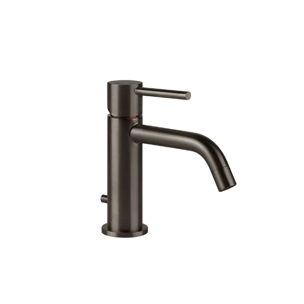 18601#707 Gessi Via Tortona Mengkraan Wastafel met waste met buigzame aansluitslangen Geb. Zwart Metaal PVD