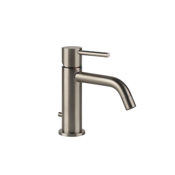 18601#149 Gessi Via Tortona Mengkraan Wastafel met waste met buigzame aansluitslangen Finox Brushed Nickel