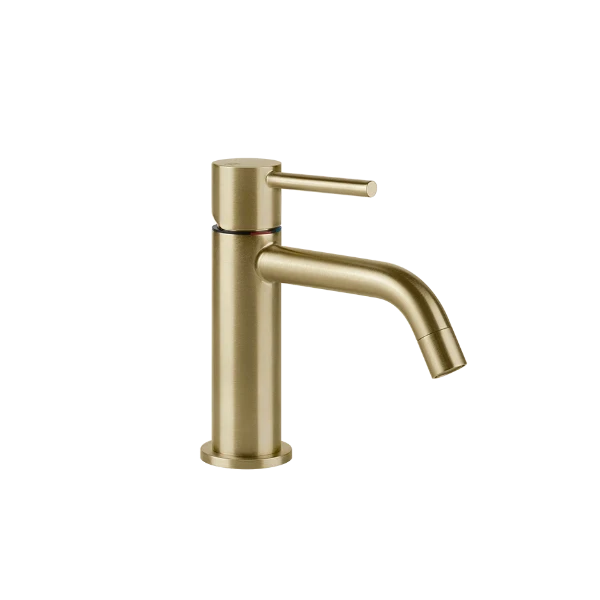 18602#727 Gessi Via Tortona Mengkraan Wastafel zonder waste met buigzame aansluitslangen Brushed Brass PVD