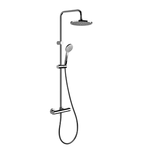Gessi Emporio Shower set de douche thermostatique avec douche de tête 200 mm et douchette anticalcaire - flexible 1500 mm - chromé