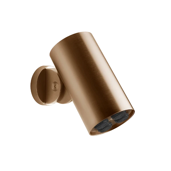 PF57201#726 Gessi Spotwater316 Oriënteerbare wand-hoofddouchekop FLESSA. Multispray-functie Warm Bronze Br. PVD
