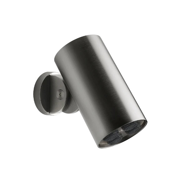 PF57201#239 GESSI Spotwater316 Oriënteerbare wand-hoofddouchekop FLESSA. Multispray-functie Steel Brushed