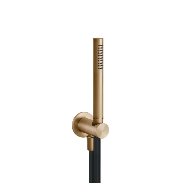 Gessi Shower Sets Doucheset met wateraansluitpunt, antikalk-handdouche en buigzame slang 1,50 m Warm Bronze Br. PVD