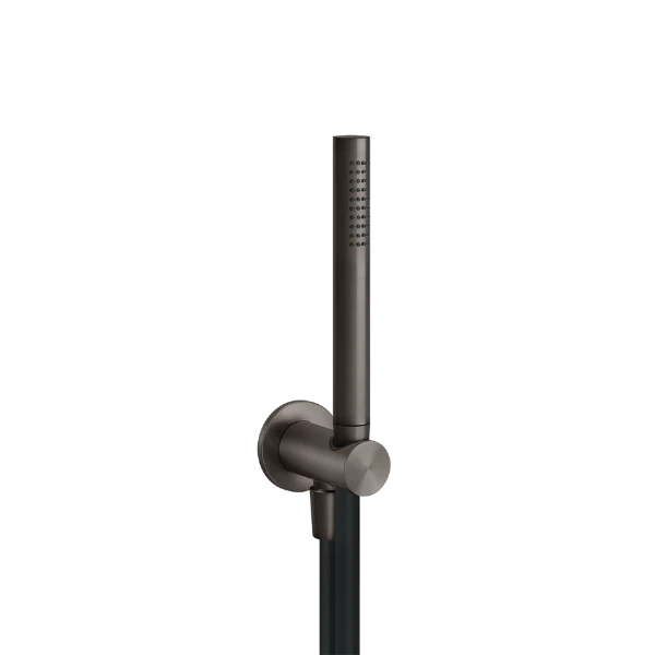 Gessi Shower Sets Doucheset met wateraansluitpunt, antikalk-handdouche en buigzame slang 1,50 m Geb. Zwart Metaal PVD