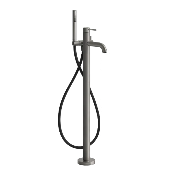 PF54028#239 Gessi Bath316 Extern deel vrijstaande badkraan Steel Brushed