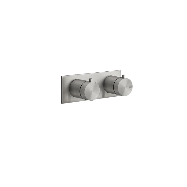 PF54036#239 GESSI Shower316 Extern deel bad-/douche thermostaat 3-weg Steel Brushed