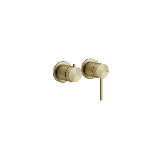 PF54077#727 GESSI Shower316 Extern deel Wandmengkraan Douche 2-weg Brushed Brass PVD