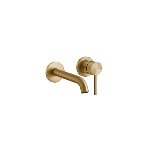 Gessi Flessa Extern deel Wand-Mengkraan Wastafel, middelgrote uitloop zonder waste Warm Bronze Br. PVD