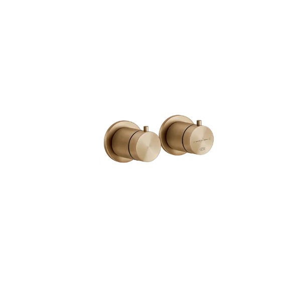 PF54232#726 Gessi Shower316 Extern deel bad-/douche thermostaat 1-weg Warm Bronze Br. PVD