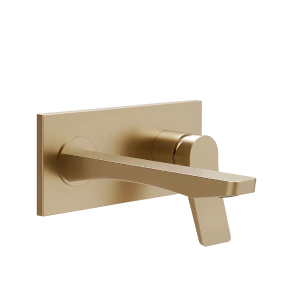 PF59089#726 GESSI Rilievo Extern deel Wandmengkraan middelgrote uitloop zonder waste Warm Bronze Br. PVD