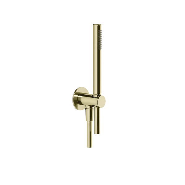 PF63329#710 GESSI Shower Sets Doucheset met wateraansluitpunt, antikalk-handdouche en buigzame slang 1,50 m Brass PVD