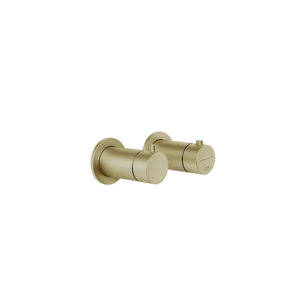 Gessi Ingranaggio Extern deel bad-/douche thermostaat 2-weg Brushed Brass PVD