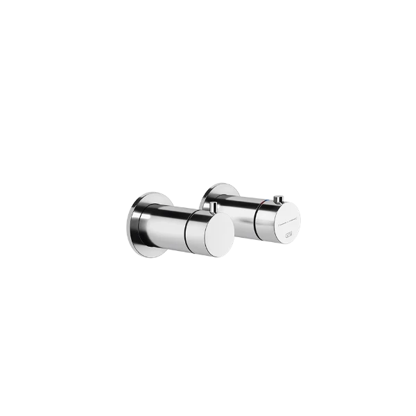 Gessi Ingranaggio Parties apparentes pour mitigeur thermostatique douche mural 2 sorties. chromé