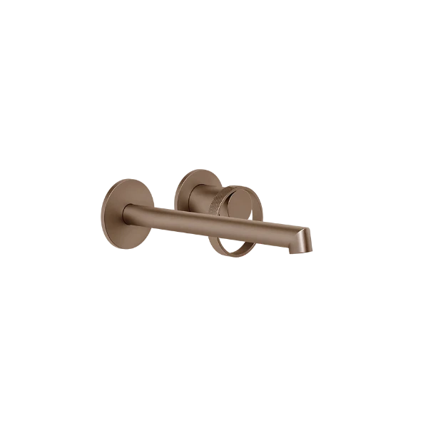 PF63383#708 Gessi Anello Extern deel Wand-Mengkraan Wastafel lange uitloop zonder waste Geb. Koper PVD