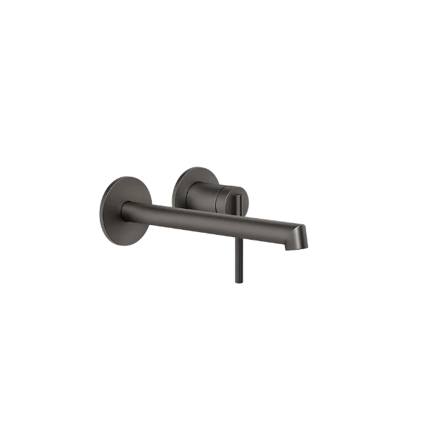 PF63583#707 GESSI Ingranaggio Extern deel Wand-Mengkraan Wastafel lange uitloop zonder waste Geb. Zwart Metaal PVD