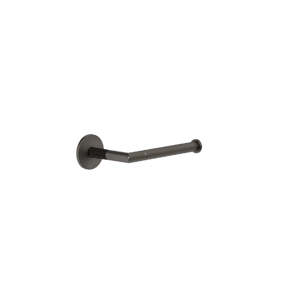 GESSI Ingranaggio Accessories Horizontale of verticale wand-toiletrolhouder Geb. Zwart Metaal PVD