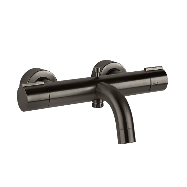 Gessi Via Tortona Thermostatische Mengkraan Extern bad met automatische omstelknop bad/douche Geb. Zwart Metaal PVD