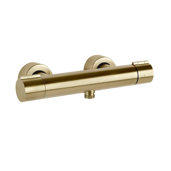 PF18731#727 GESSI Via Tortona Thermostatische Mengkraan extern douche Brushed Brass PVD
