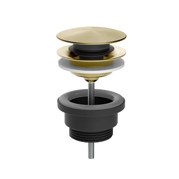 Gessi Ingranaggio Total Look Afvoerplug "Stop&Go" Brushed Brass PVD