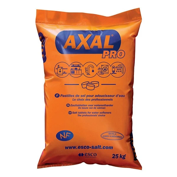 Axal Pro zout in pastillen voor waterverzachter - zak 25 kg - prijs per kg
