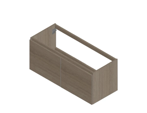 Procasa Kivu sous-meuble avec 2 portes sans poignées 1200 x 475 x 520 mm - smoked oak