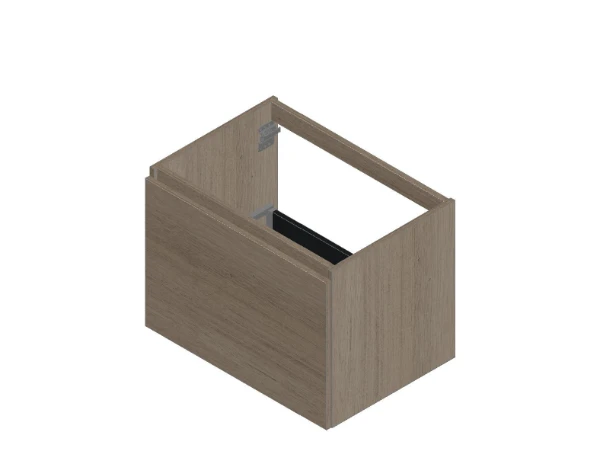 Procasa Kivu sous-meuble avec 1 tiroir sans poignées 700 x 475 x 520 mm - smoked oak