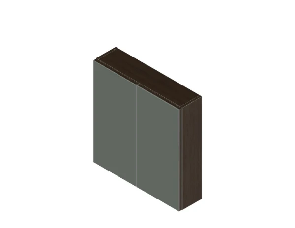 Procasa Kivu spiegelkast zonder verlichting met 2 deuren 700 x 720 x 160 mm - lungo - zonder combibox