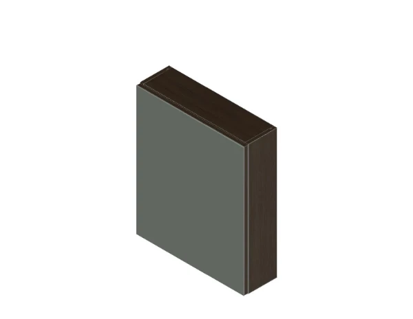 Procasa Kivu spiegelkast zonder verlichting met 1 deur rechts 600 x 720 x 160 mm - lungo - zonder combibox