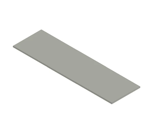 Procasa Klaire top - HPL wastafelblad 1600 x 460 x 18 mm - zonder uitsparing - wit