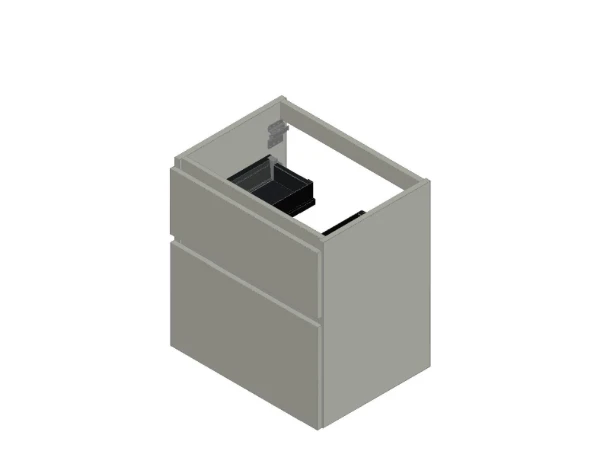 Procasa Klaire 65 - sous meuble lavabo avec 2 tirroirs 600 x 435 x 650 mm - découpe central  - blanc
