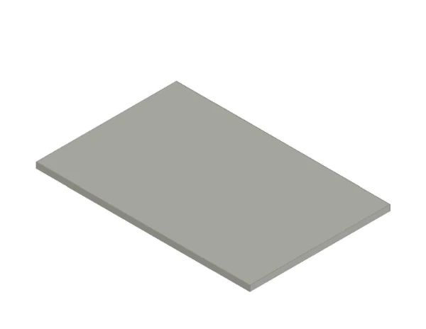 Procasa Klaire top - HPL wastafelblad 700 x 460 x 18 mm - zonder uitsparing - wit