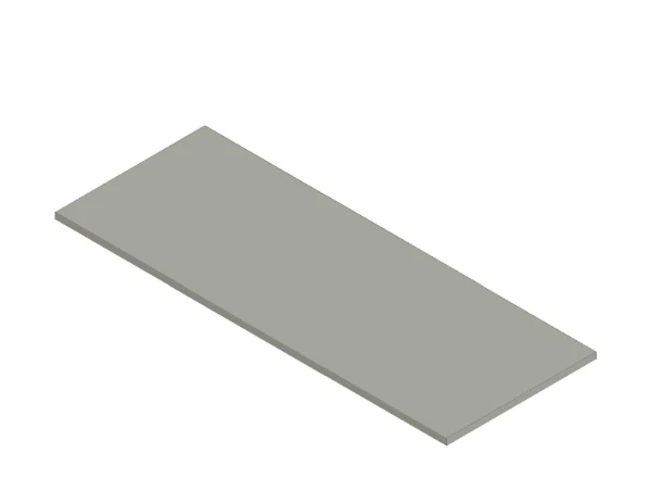 KL2986 Procasa Klaire top - HPL wastafelblad 1200 x 460 x 18 mm - zonder uitsparing - wit