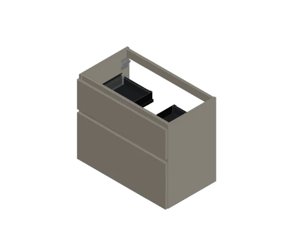 Procasa Klaire 65 - sous meuble lavabo avec 2 tirroirs 800 x 435 x 650 mm - découpe central  - soft