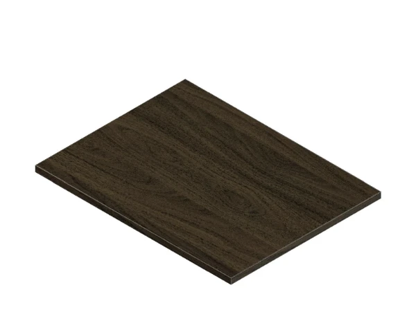 KL3196 Procasa Klaire top - HPL wastafelblad 600 x 460 x 18 mm - zonder uitsparing - walnut