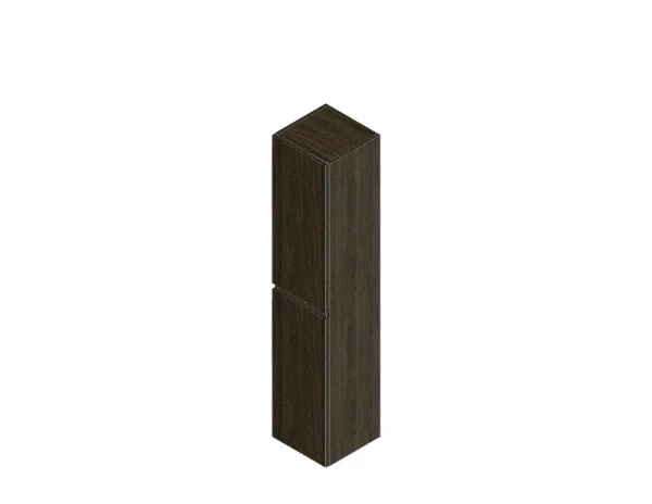 Procasa Klaire colonne avec 2 portes - réversible 350 x 350 x 1690 - walnut