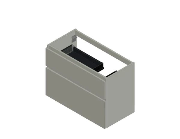 KL3236 Procasa Klaire 65 - wastafelonderkast met 2 laden 900 x 435 x 650 mm - uitsparing rechts - wit