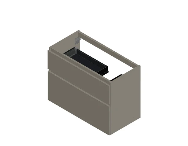 Procasa Klaire 65 - wastafelonderkast met 2 laden 900 x 435 x 650 mm - uitsparing rechts - soft